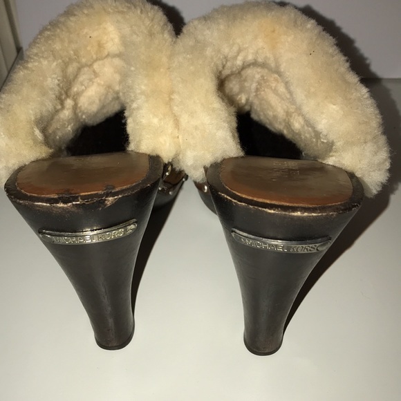 Michael Kors wood booties pre owned size 8 1/2 - Picture 5 of 13